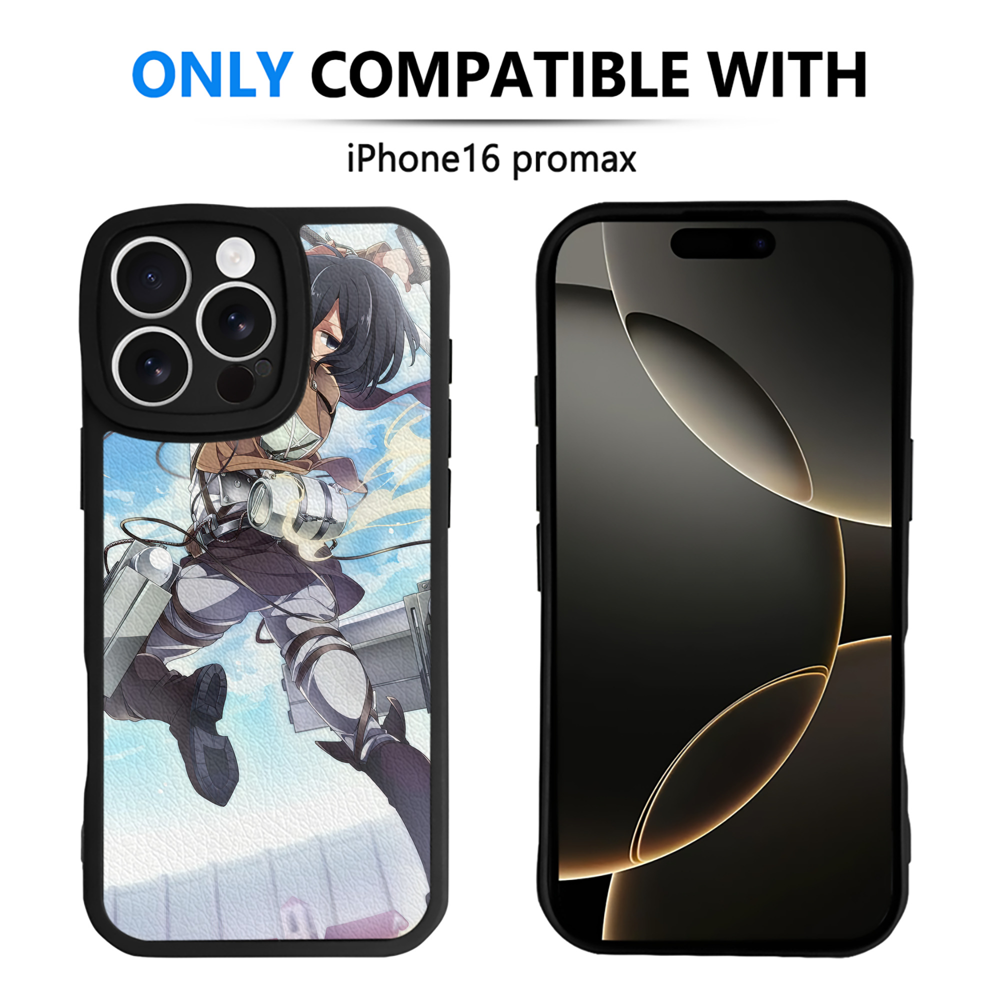 （画像用） 進撃の巨人 Attack on Titan 【iPhone 16シリーズ対応】シリコンスマホケース（レザー調） 材質：シリコン